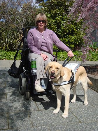 Genevieve with assistance dog Pedro
