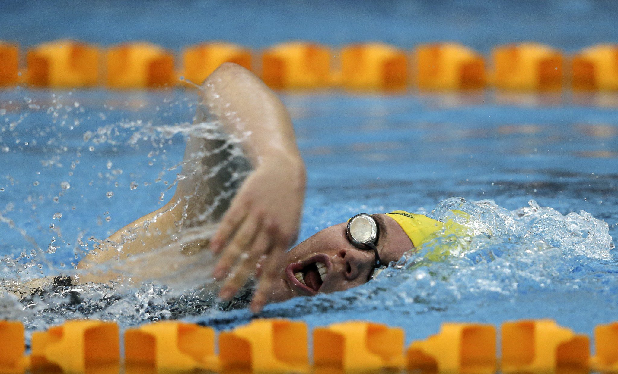 Mary Fisher competing at the 2016 NZ Swim Open Championships.